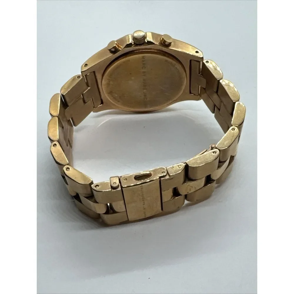 Marc Jacobs Blade MBM3102 Women's Stainless Steel Analog Gold Dial Watch JNA738